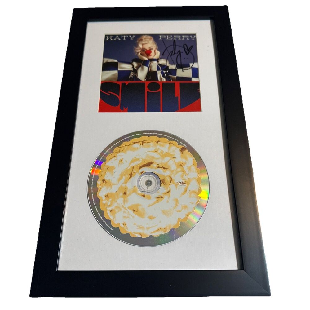 Katy Perry Signed Framed Smile CD Autographed Pop Music Collectible Display 13”